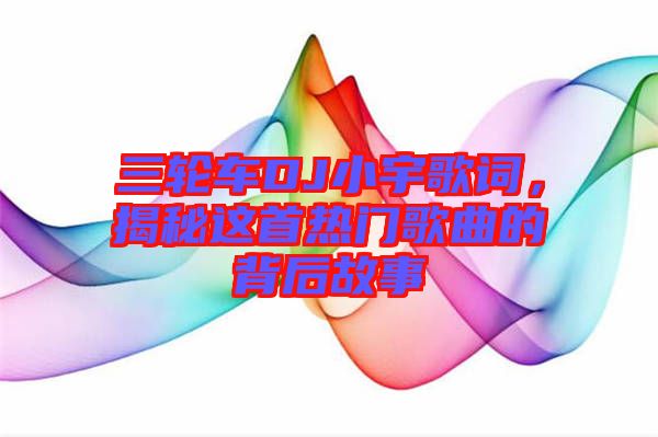 三輪車DJ小宇歌詞，揭秘這首熱門歌曲的背后故事