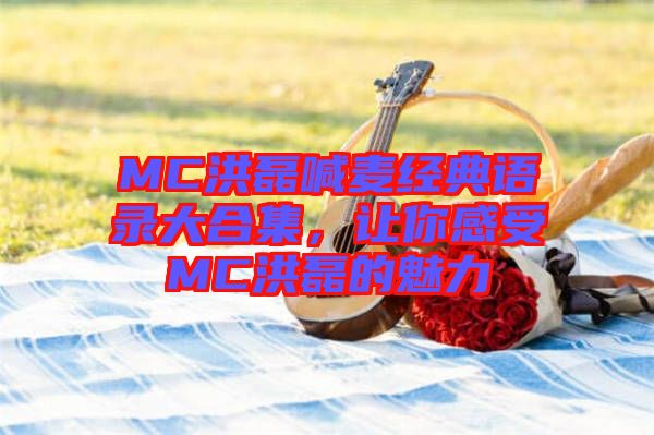 MC洪磊喊麥經(jīng)典語錄大合集，讓你感受MC洪磊的魅力