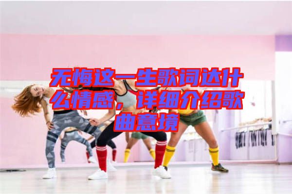 無悔這一生歌詞達(dá)什么情感，詳細(xì)介紹歌曲意境