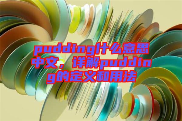 pudding什么意思中文，詳解pudding的定義和用法