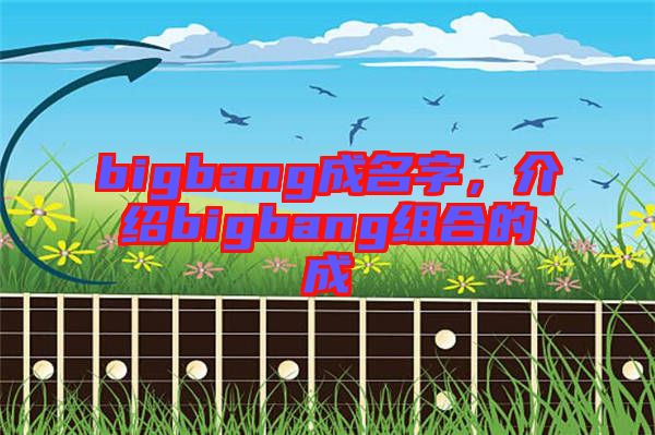 bigbang成名字，介紹bigbang組合的成