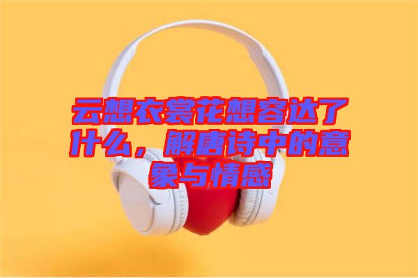 云想衣裳花想容達(dá)了什么，解唐詩中的意象與情感