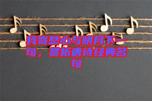 我寄愁心與明月下一句，賞析唐詩(shī)經(jīng)典名句