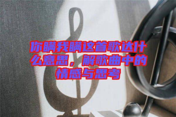 你瞞我瞞這首歌達(dá)什么意思，解歌曲中的情感與思考