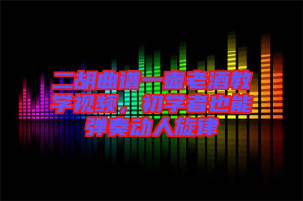 二胡曲譜一壺老酒教學(xué)視頻，初學(xué)者也能彈奏動(dòng)人旋律