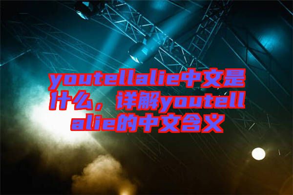 youtellalie中文是什么，詳解youtellalie的中文含義