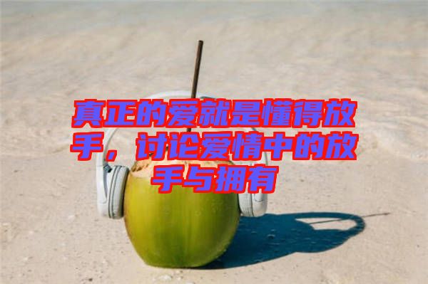 真正的愛(ài)就是懂得放手，討論愛(ài)情中的放手與擁有