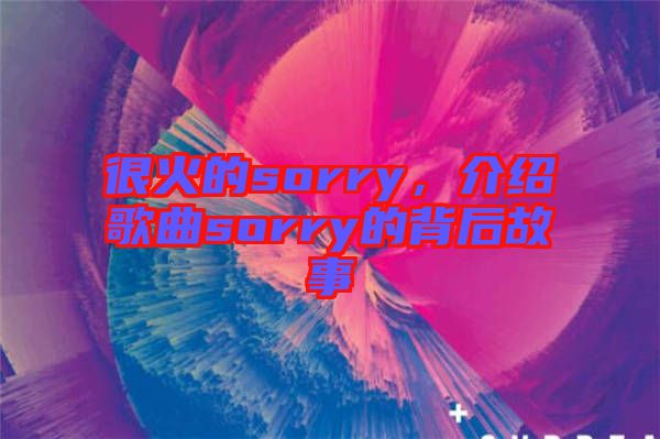 很火的sorry，介紹歌曲sorry的背后故事