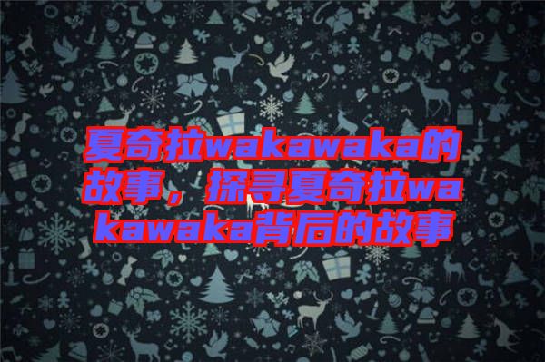 夏奇拉wakawaka的故事，探尋夏奇拉wakawaka背后的故事