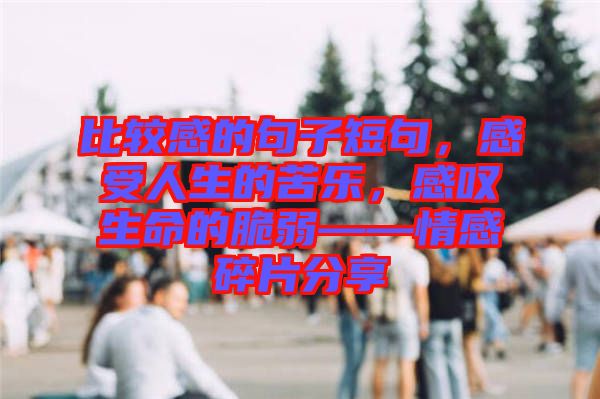 比較感的句子短句，感受人生的苦樂，感嘆生命的脆弱——情感碎片分享