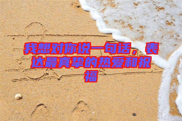 我想對(duì)你說一句話，表達(dá)最真摯的熱愛和祝福