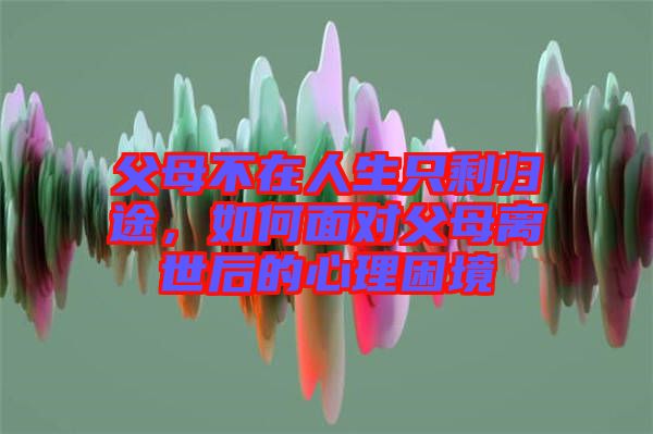 父母不在人生只剩歸途，如何面對父母離世后的心理困境