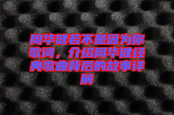 周華健若不是因為你歌詞，介紹周華健經(jīng)典歌曲背后的故事詳解