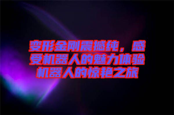 變形金剛震撼純，感受機器人的魅力體驗機器人的驚艷之旅