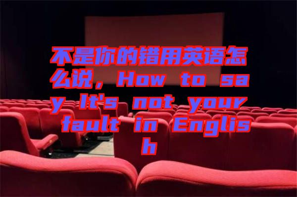 不是你的錯(cuò)用英語(yǔ)怎么說(shuō)，How to say It's not your fault in English