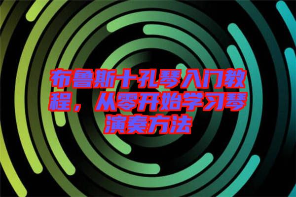 布魯斯十孔琴入門教程，從零開始學習琴演奏方法