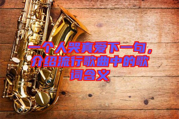 一個(gè)人哭真愛(ài)下一句，介紹流行歌曲中的歌詞含義