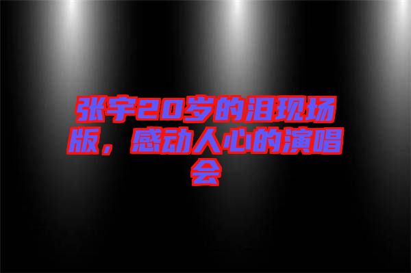 張宇20歲的淚現(xiàn)場(chǎng)版，感動(dòng)人心的演唱會(huì)