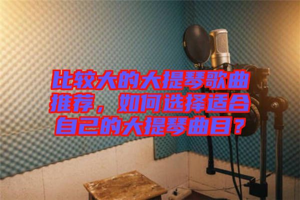 比較大的大提琴歌曲推薦，如何選擇適合自己的大提琴曲目？