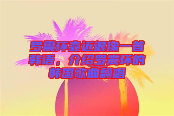 羅震環(huán)靠近很像一首韓語，介紹羅震環(huán)的韓國歌曲翻唱