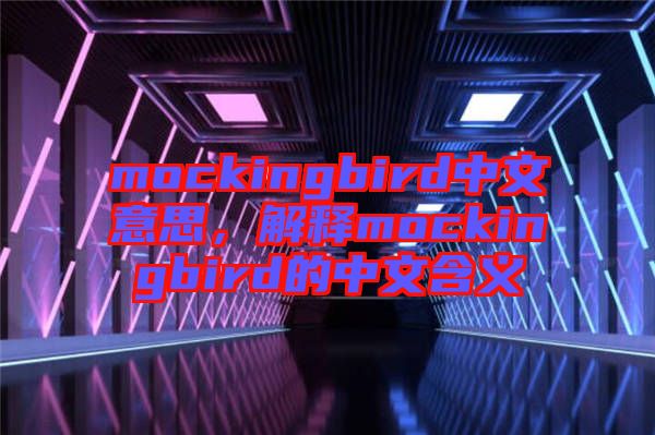 mockingbird中文意思，解釋mockingbird的中文含義