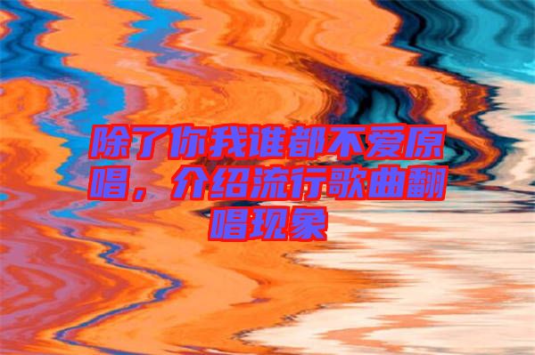 除了你我誰都不愛原唱，介紹流行歌曲翻唱現(xiàn)象