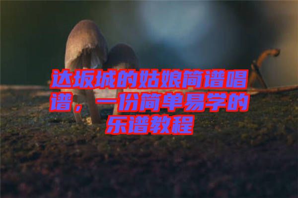 達(dá)坂城的姑娘簡(jiǎn)譜唱譜，一份簡(jiǎn)單易學(xué)的樂譜教程