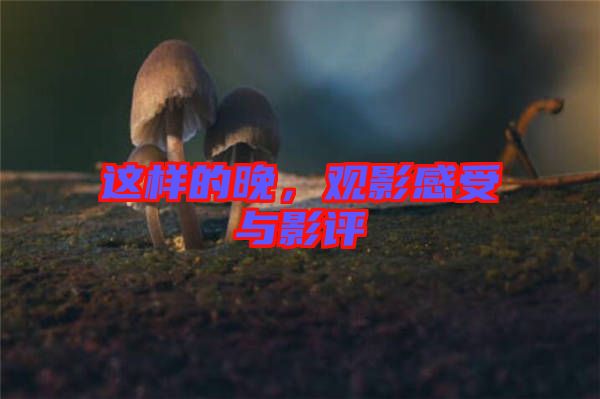 這樣的晚，觀影感受與影評