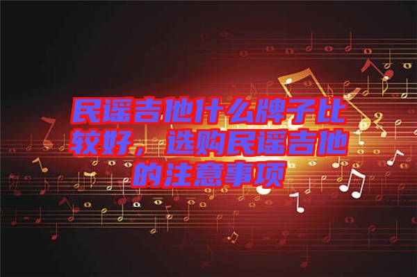 民謠吉他什么牌子比較好，選購民謠吉他的注意事項