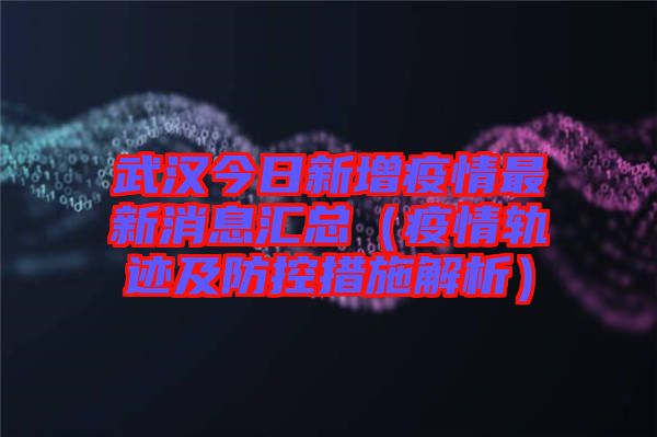 武漢今日新增疫情最新消息匯總（疫情軌跡及防控措施解析）