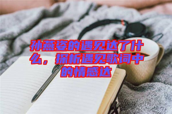 孫燕姿的遇見達了什么，探析遇見歌詞中的情感達