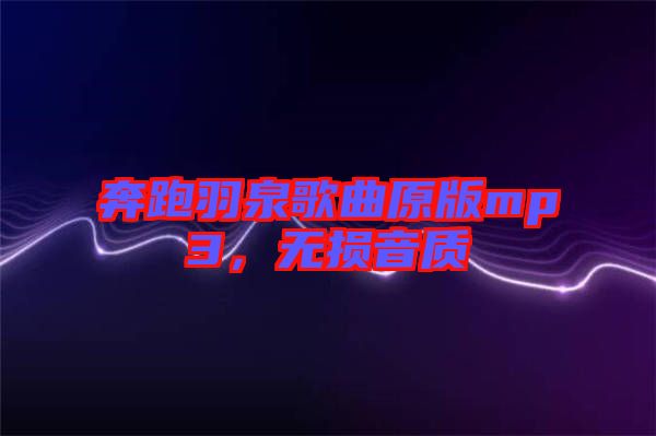 奔跑羽泉歌曲原版mp3，無損音質(zhì)