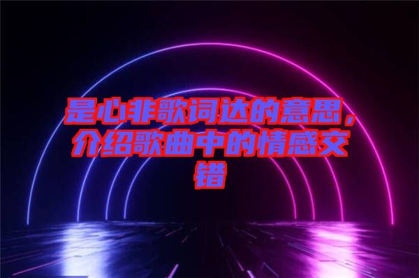 是心非歌詞達(dá)的意思，介紹歌曲中的情感交錯