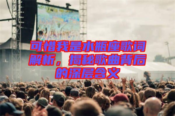 可惜我是水瓶座歌詞解析，揭秘歌曲背后的深層含義