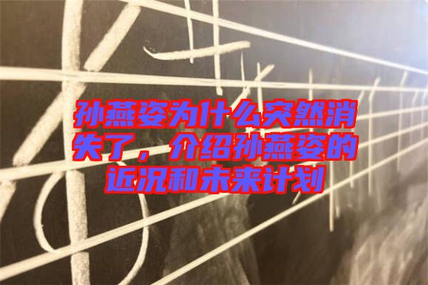 孫燕姿為什么突然消失了，介紹孫燕姿的近況和未來計(jì)劃