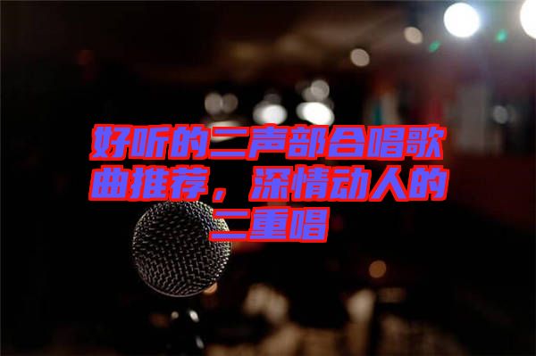 好聽的二聲部合唱歌曲推薦，深情動人的二重唱