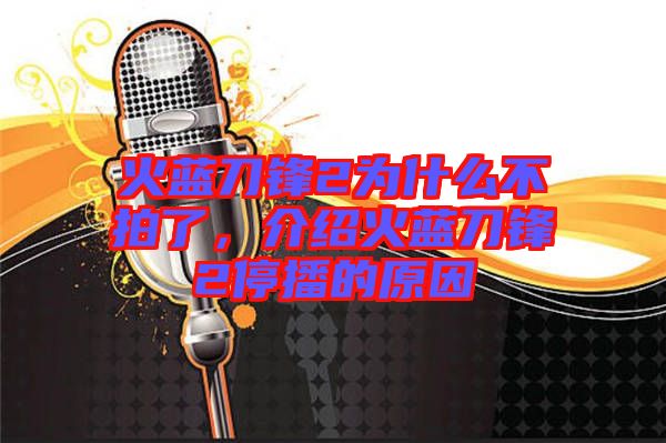 火藍(lán)刀鋒2為什么不拍了，介紹火藍(lán)刀鋒2停播的原因