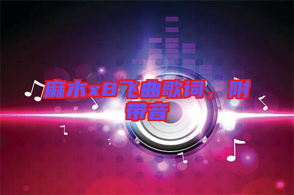 麻木x8飛曲歌詞，附帶音