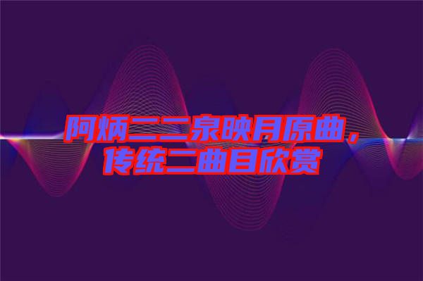 阿炳二二泉映月原曲，傳統(tǒng)二曲目欣賞