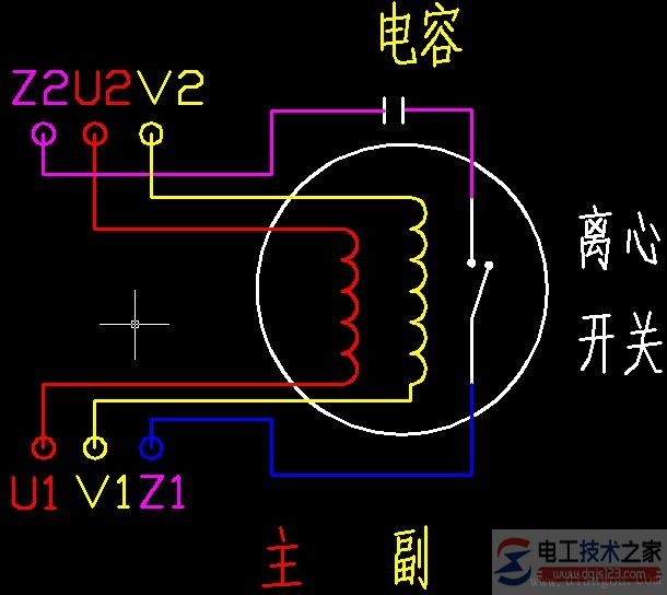 單相電機(jī)正反轉(zhuǎn)的接線圖5